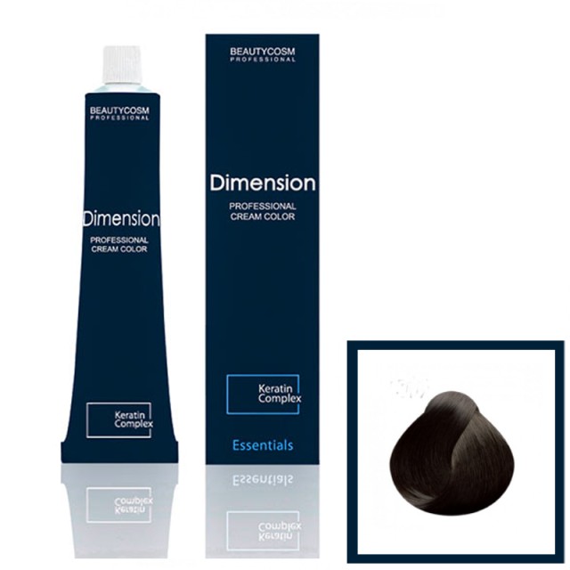 Dimension Hair Color Cream Επαγγελματική Βαφή Μαλλιών με Σύμπλεγμα Πρωτεϊνών Κερατίνης, Νο5.17Καστανό Ανοιχτό Σαντρέ Μαρόν, 100ml