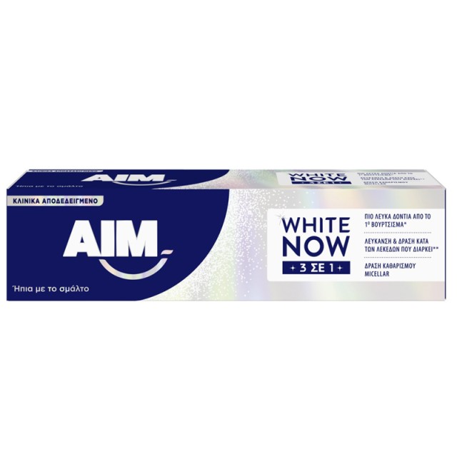 Aim Οδοντόκρεμα White Now 3 In 1 Original, 75ml