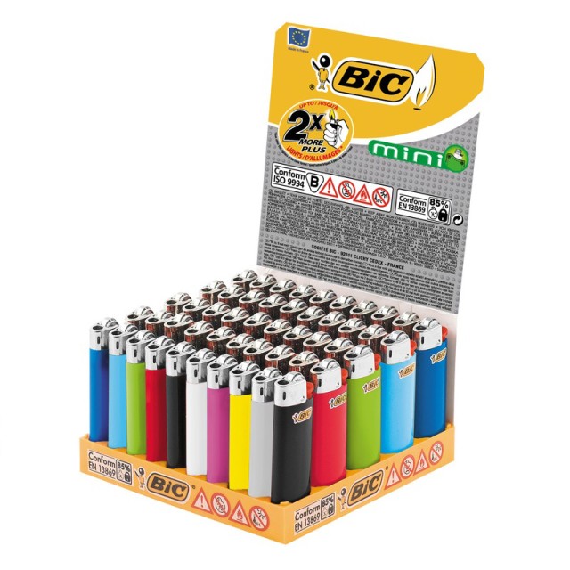 Bic Αναπτήρας Mini Ασφαλείας (Διάφορα Χρώματα) 1τμχ