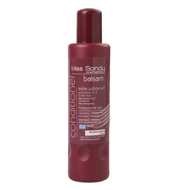 Miss Sandy Balsam Conditioner Burgundy, Μαλακτική Κρέμα με Λάδι Ελιάς, Μπορντό, για Όλους τους Τύπους Μαλλιών, 500ml