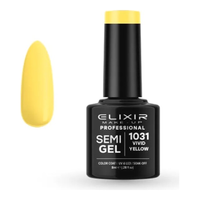 Elixir Semi Gel Νο1031 Vivid Yellow Ημιμόνιμο Βερνίκι 8 ml