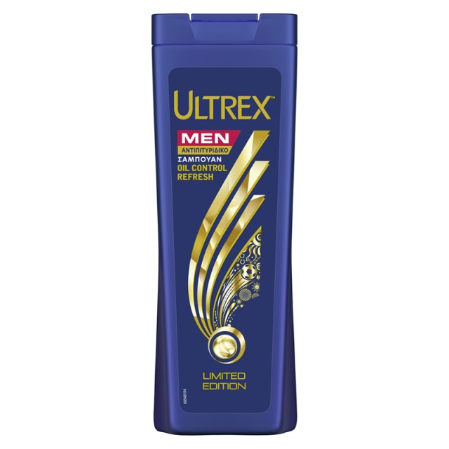 Ultrex Men Oil Control Refresh, Ανδρικό Αντιπιτυριδικό Σαμπουάν για Λιπαρά Μαλλιά, 360ml