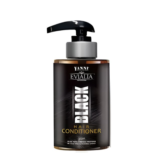 Evialia Black Conditioner Με Πρωτεΐνες Σιταριού & Aloe Vera για Ενίσχυση του Χρώματος, 300ml