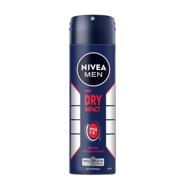 Nivea Men Dry Impact 72h Deo Spray, Αποσμητικό Σπρέι 150ml