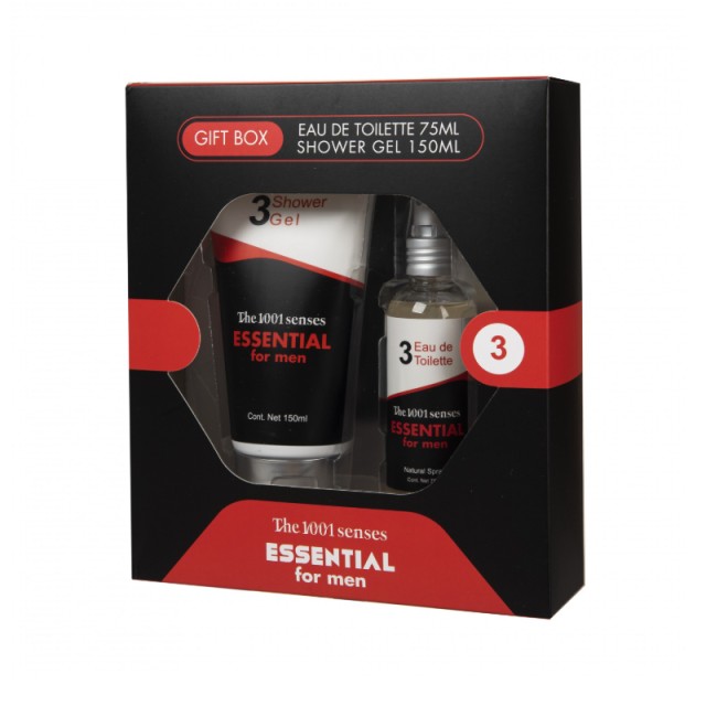 1001 Senses Gift For Him Essential Άρωμα Eau de Toilette 75 ml & Shower Gel 150ml , Αντρικό Σετ Δώρου