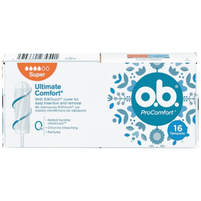 O.B. ProComfort SilkTouch Superl, Ταμπόν, 16τμχ