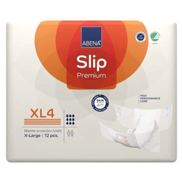 Abena Slip Premium XL4, 9 Σταγόνες, Μέγεθος Extra Large 110-170cm, Πάνες Ακράτειας Ενηλίκων 12τμχ.