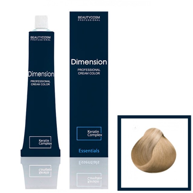 Dimension Hair Color Cream Επαγγελματική Βαφή Μαλλιών με Σύμπλεγμα Πρωτεϊνών Κερατίνης, Νο 8.Ξανθό Ανοιχτό, 100ml