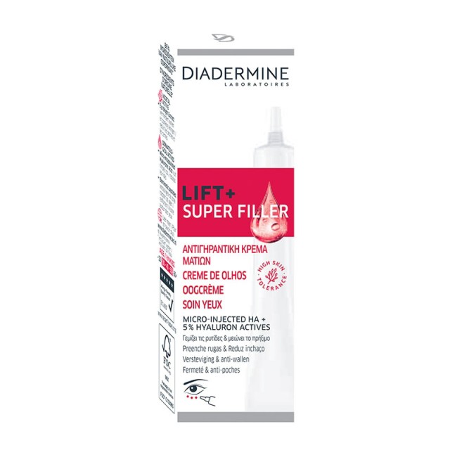 Diadermine Lift+ Superfiller Eye Cream, Ενυδατική Αντιρυτιδική Κρέμα Ματιών, για όλους τους τύπους δέρματος, 15ml