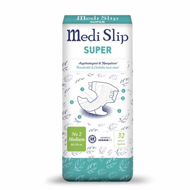 Medislip Super, Πάνες Ακράτειας Νο3 Large, 32τμχ