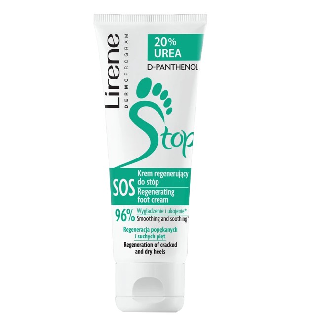 Lirene SOS Regenerating With 20% Urea Foot Cream, Κρέμα Ποδιών με 20% Ουρία, 75ml