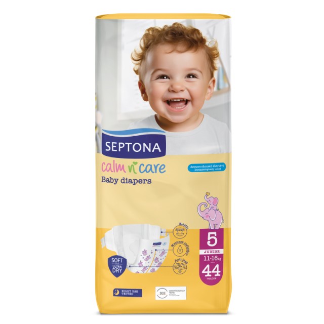 Septona Calm N Care Πάνες Junior No 5 (11-16Kg) 44τμχ