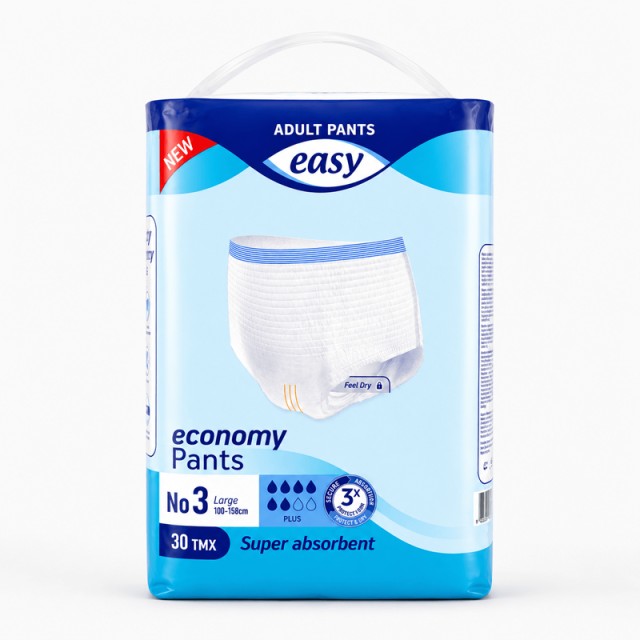 Easy Pants Πάνα Bρακάκι Plus Large, 30τεμ.
