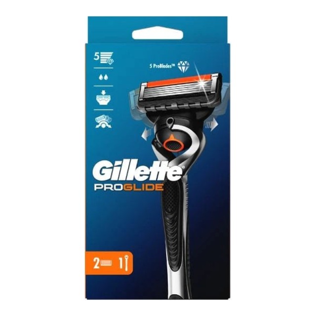 Gillette Fusion5 ProGlide Ξυριστική Μηχανή & 2 Κεφαλές