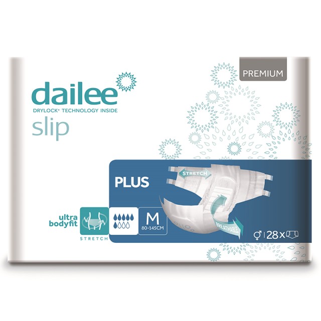 Dailee Premium Plus, Πάνες Ακράτειας No M, 28τμχ