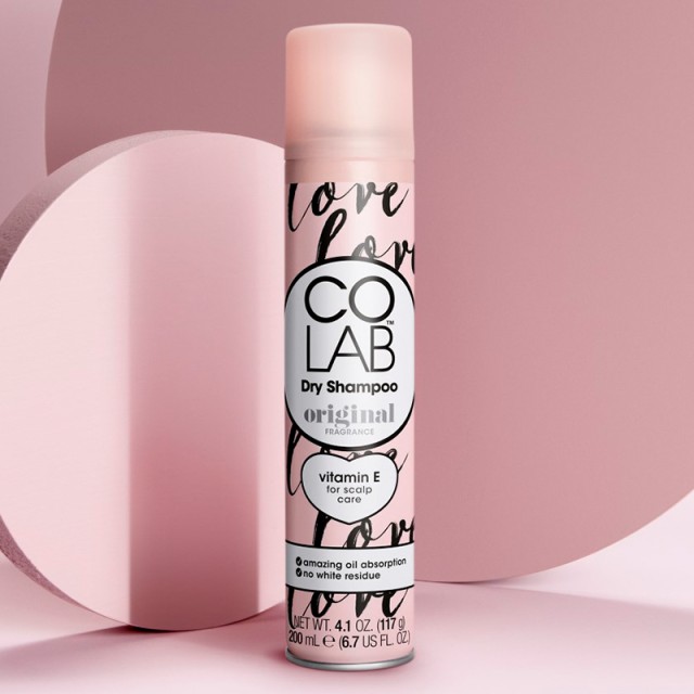 COLAB Original Dry Shampoo, Ξηρό Σαμπουάν για Ανανέωση των Μαλλιών & Φροντίδα του Τριχωτού ανάμεσα από λουσίματα, 2x200ml 1+1ΔΩΡΟ