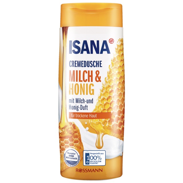 Isana Milk & Honey Shower Cream, Αφρόλουτρο 300ml