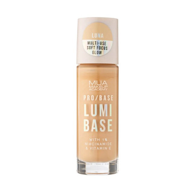 MUA Pro Base Lumi Base-Luna, Βάση Μακιγιάζ Mε Βιταμίνη E και Νιασιναμίδη, 33ml