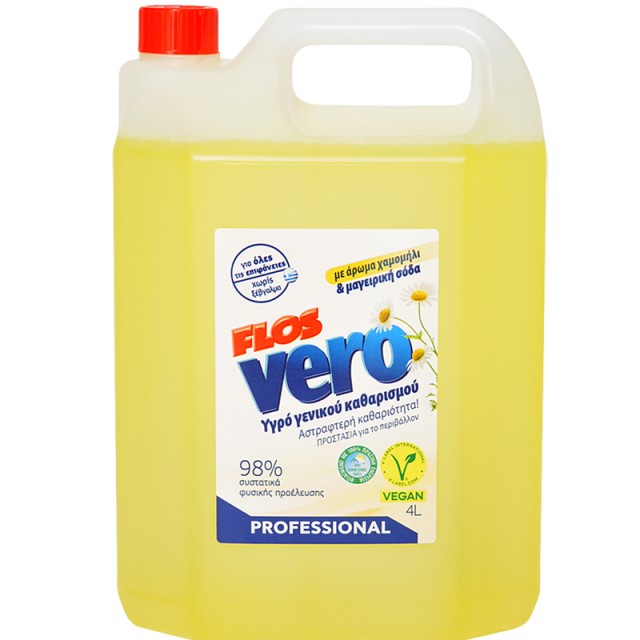 Vero Υγρό Γενικού Καθαρισμού με Χαμομήλι & Σόδα Φαγήτου, 4lt