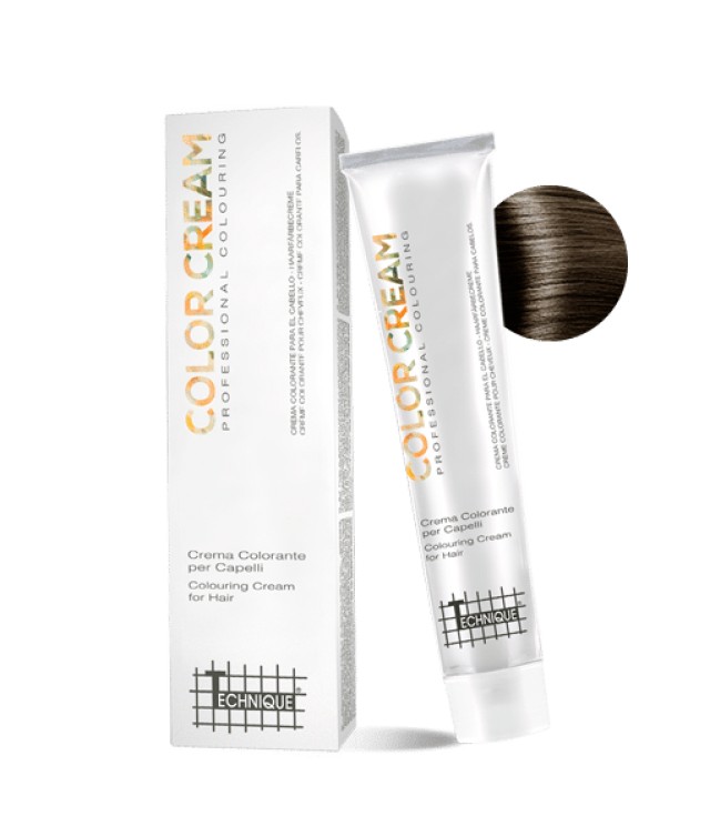 Technique Color Cream Natural Shades, Μόνιμη Βαφή σε Σωληνάριο, 100ml - Ξανθό Σκούρο 6