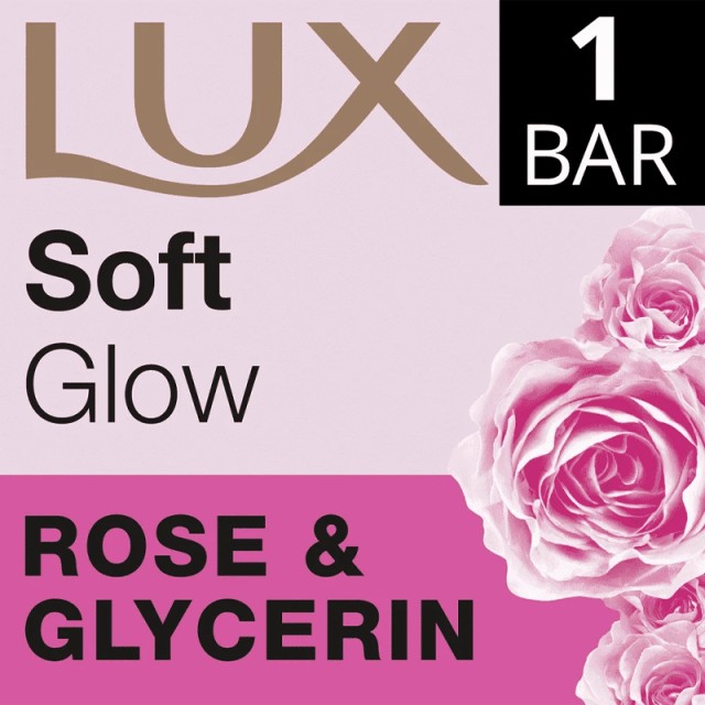 Lux Soft Glow, Σαπούνι Πλάκα Tριαντάφυλλα & Γλυκερίνη, 90gr
