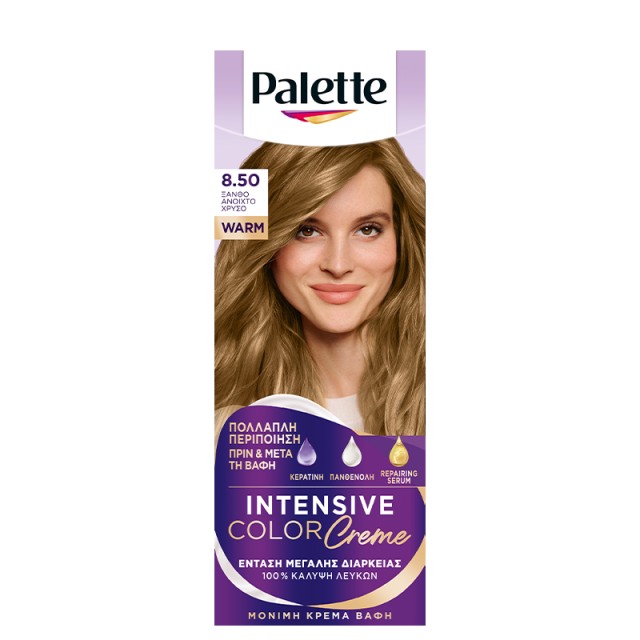Palette Semi Set Μόνιμη Κρέμα Βαφή Μαλλιών 8.50 Ξανθό Ανοιχτό Χρυσό, 1τμχ