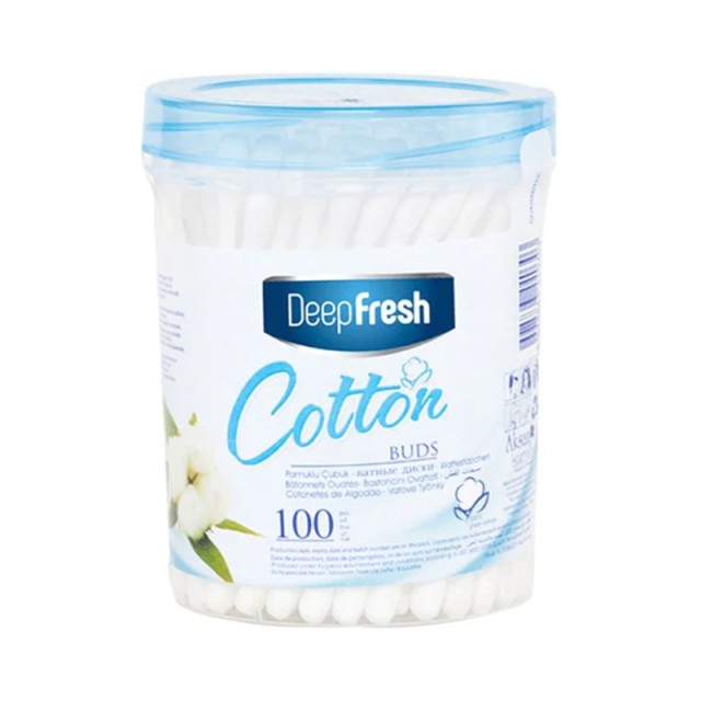 Deep Fresh Cotton, Μπατονέτες απο 100% βαμβάκι, 100τμχ