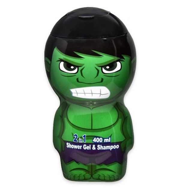 Air Val  Hulk Shower Gel & Shampoo 2 In 1, Παιδικό Σαμπουάν & Αφρόλουτρο Hulk 2 σε 1, 400ml