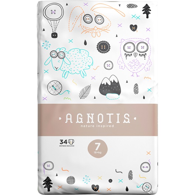 Agnotis Βρεφικές Πάνες No 7 (18+kg), 34τμχ