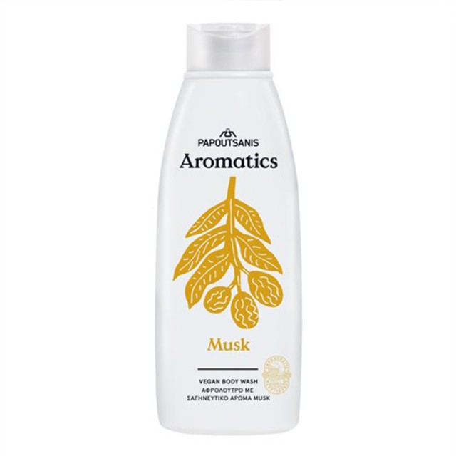 Papoutsanis Aromatics Musk, Αφρόλουτρο Vegan με Άρωμα Μusk, 650ml