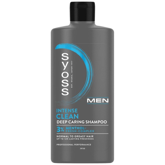 Syoss Men Clean & Cool, Ανδρικό Σαμπουάν για Κανονικά & Λιπαρά Μαλλιά, 440ml