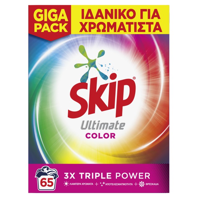 Skip Ultimate Color, Σκόνη Πλυντηρίου Ρούχων, 65 μεζ. 4,225kg