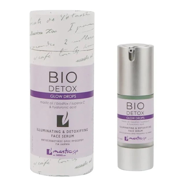 Mastic Spa Biodetox Glow Drops Illuminating & Detoxifying Serum, Αντιοξειδωτικός Ορός Προσώπου για Θρέψη & Λάμψη, 30ml