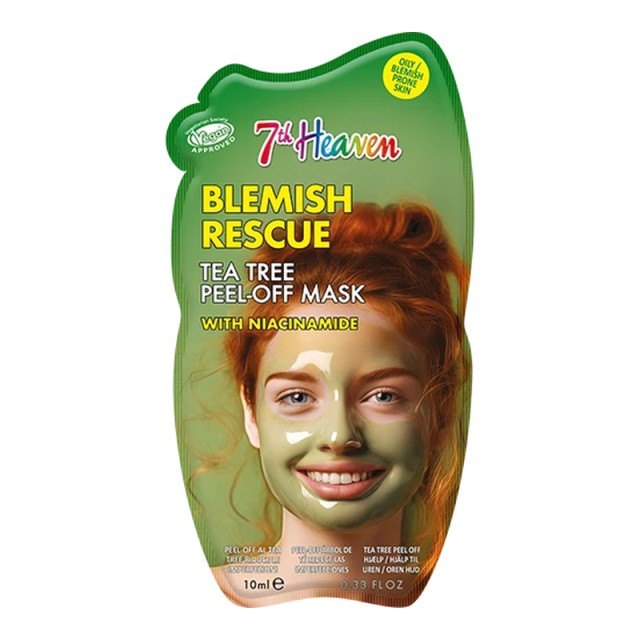 7th Heaven Blemish Rescue Tea Tree Peel-Off Μάσκα με Νιασιναμίδη 10ml