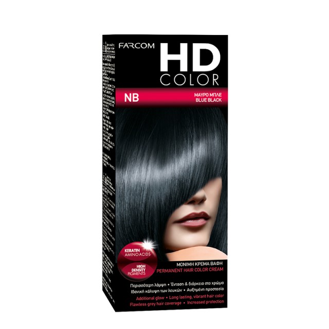 Hd Color Σετ Βαφής 60ml Ν/Β - Μαύρο Μπλε