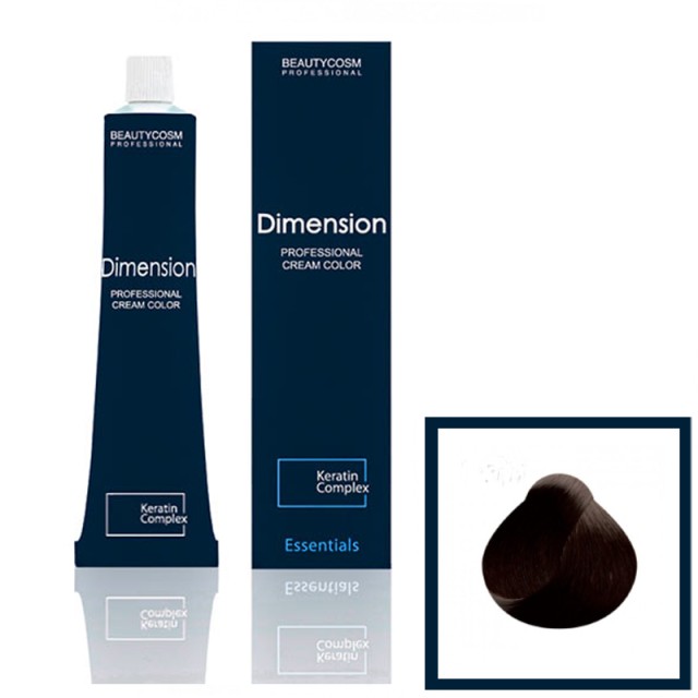 Dimension Hair Color Cream Επαγγελματική Βαφή Μαλλιών με Σύμπλεγμα Πρωτεϊνών Κερατίνης, Νο4.03 Καστανό Χρυσό, 100ml