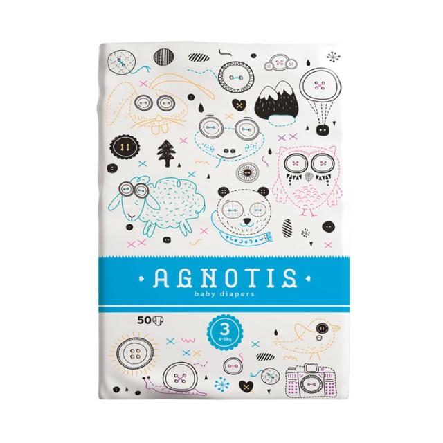 Agnotis Βρεφικές Πάνες No 3 (4-9kg), 50τμχ