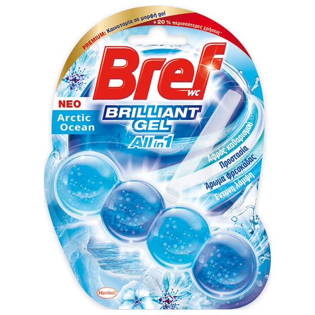 Bref Wc Block Brilliant Gel Arctic Ocean, Μπλοκ Τουαλέτας (42g)