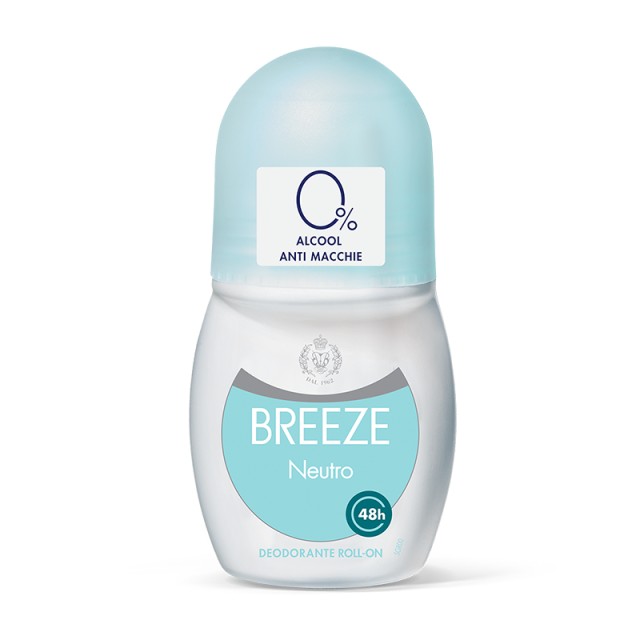 Breeze Neutro 0% Alcohol, Αποσμητικό Roll on, 50ml