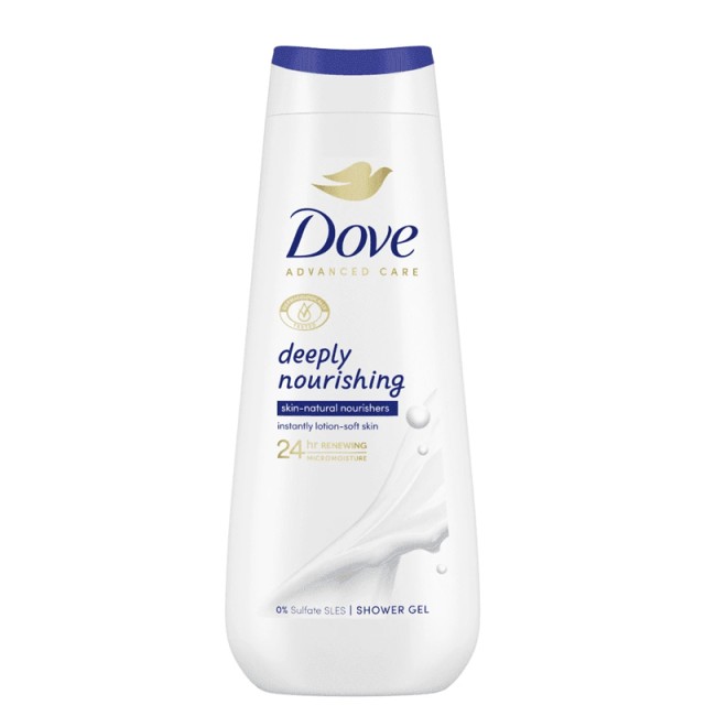 Dove Deep Nourishing Αφρόλουτρο Xωρίς Θειϊκά Άλατα για Βαθιά Θρέψη, 400ml
