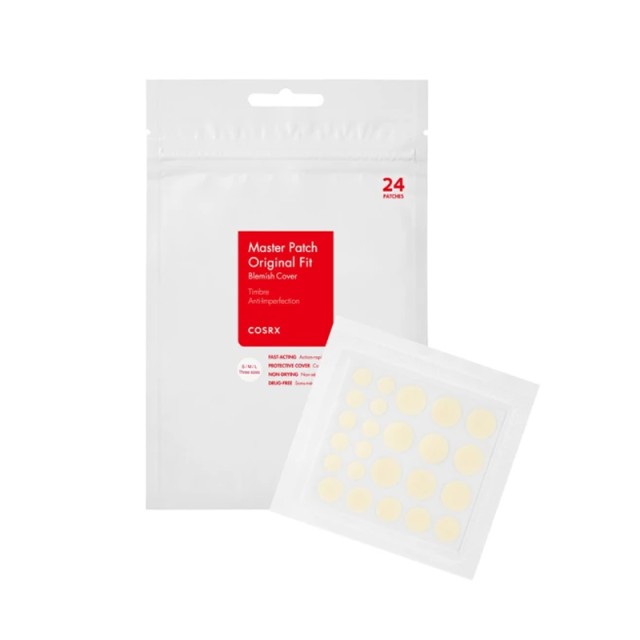 COSRX Master Patch Original Fit, Υδροκολλοειδή Διάφανα Eπιθέματα για Εντατική Φροντίδα της Ακμής, 24 επιθέματα