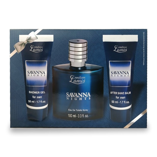 Creation Lamis Σετ Δώρου Savanna Night Ανδρικό Άρωμα EDP 100ml, Αφρόλουτρο 50ml & After Shave Balm 50ml