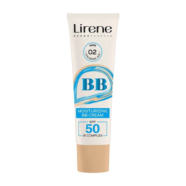 Lirene Moisturizing BB Cream SPF 50 Ενυδατική Κρέμα με Χρώμα & Πολύ Υψηλή Προστασία 30ml - No2 Nude