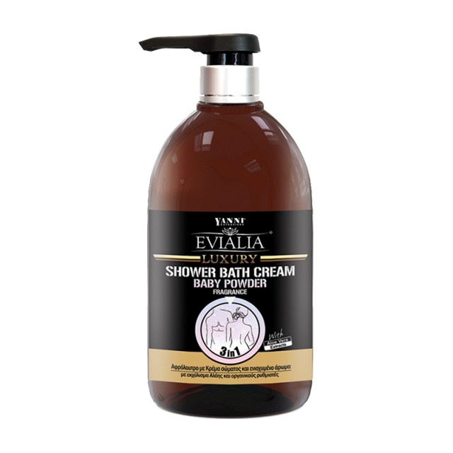 Evialia Shower Bath Cream Baby Powder, Αφρόλουτρο, 500ml
