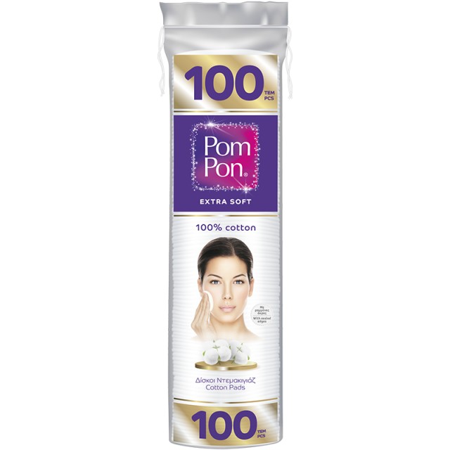 Pom Pon στρογγυλοί δίσκοι ντεμακιγιάζ 100 τεμ.