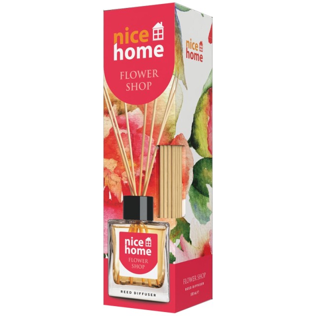 Nice Home Reed Diffuser Flower Shop  Αρωματικά Στικς Χώρου 100ml