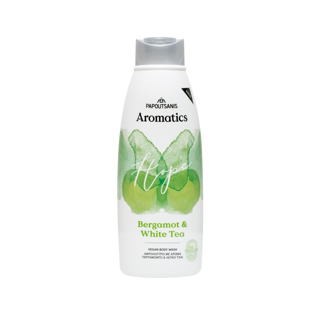 Papoutsanis Aromatics Bergamot & White Tea, Αφρόλουτρο 600ml