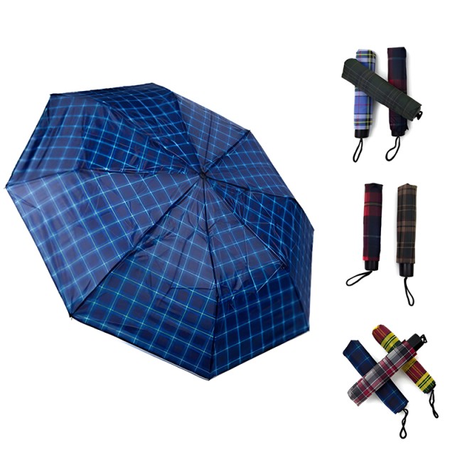 Ομπρέλα Βροχής Rainy Times Γυναικεία Καρό Απλή, Διάφορα Χρώματα, 1τεμ.