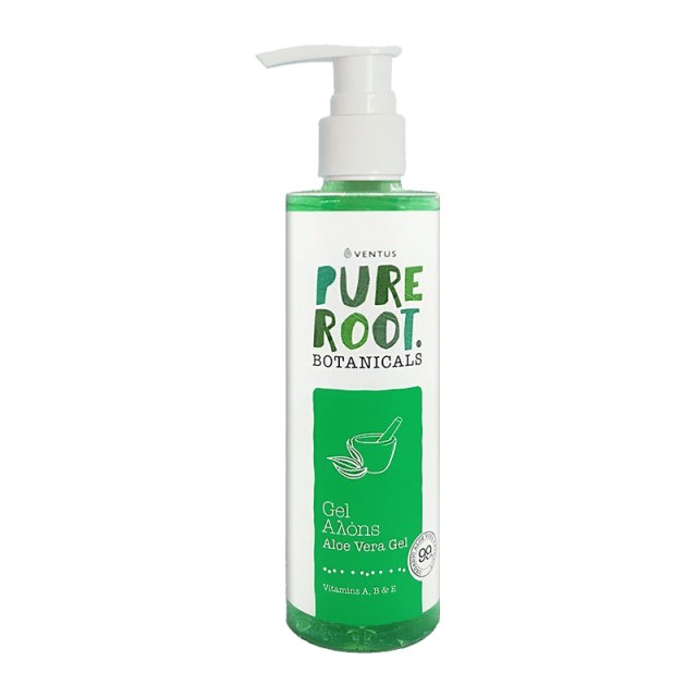 Pure Root Δροσιστικό Τζελ Αλόης με 99% Φυσικά Συστατικά, Για όλες τις ηλικίες & Όλους τους τύπους Δέρματος, 200ml