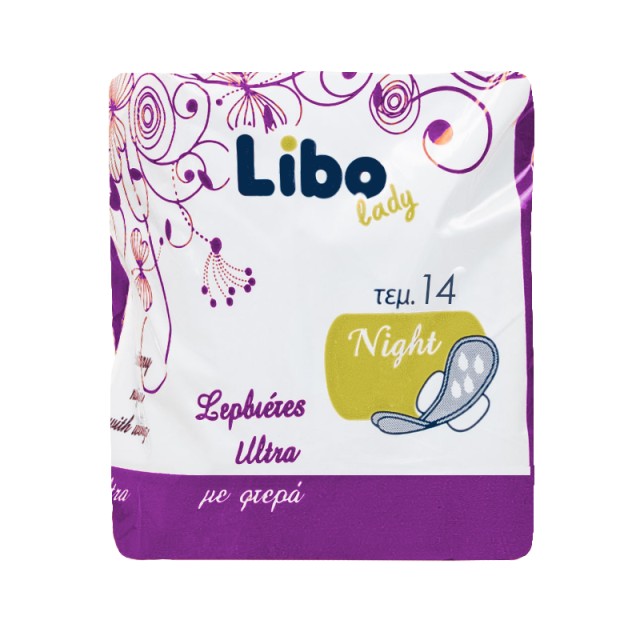 Libo Lady Ultra Night, Σερβιέτες με Φτερά, 10τμχ